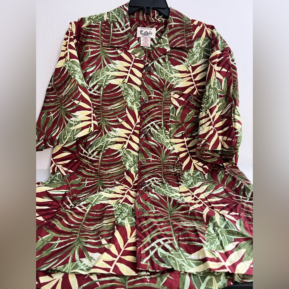 Bungalow Joe Tropical Print Button Down Shirt